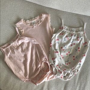 H&M Baby Bodysuits in Soft Pink Set of 3